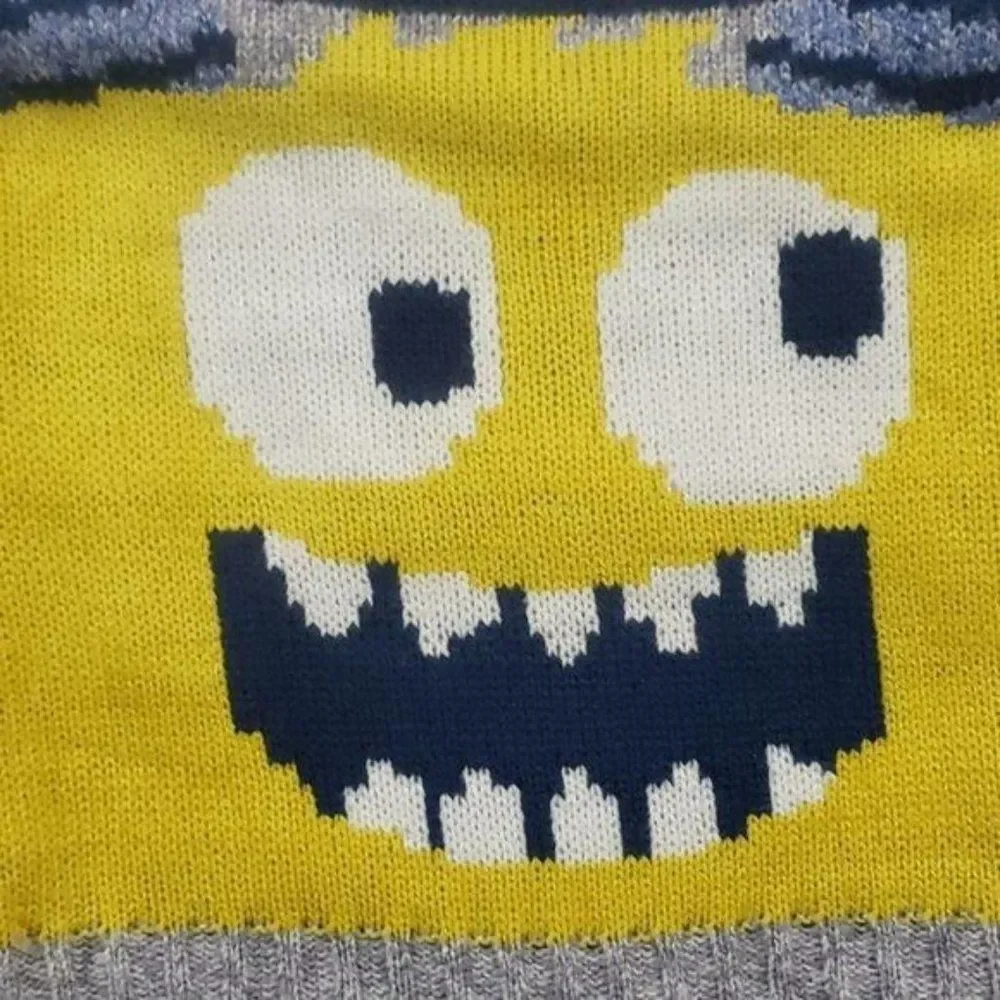 Monster knit gray yellow alien dog‎ sweater